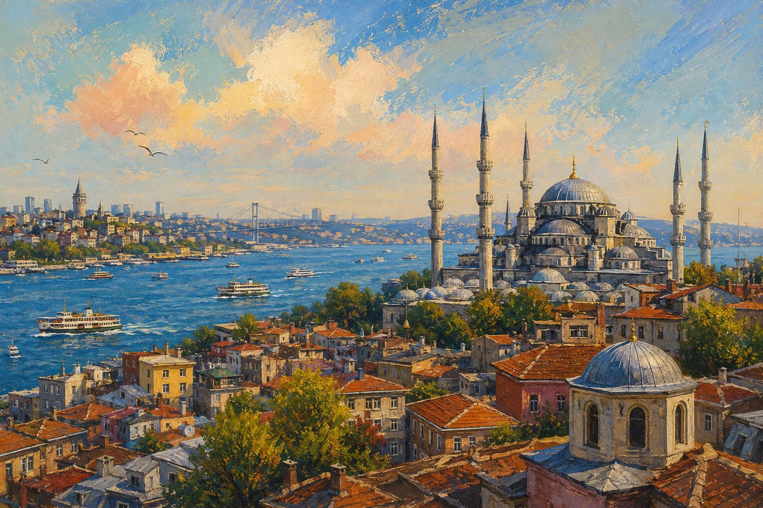 Istanbul in golden light